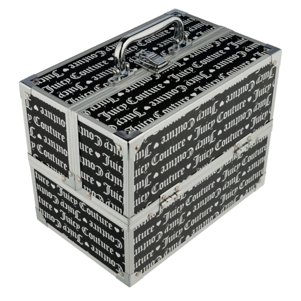 ISO: Juicy Couture Black and White Logo Cosmetic Train Case